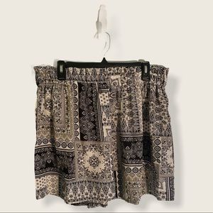 Black and White Bandana Shorts